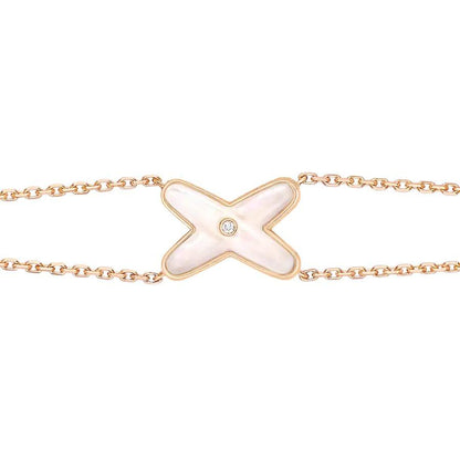 [CiCi]JEUX BRACELET WHITE MOP PINK GOLD 1 DIAMOND