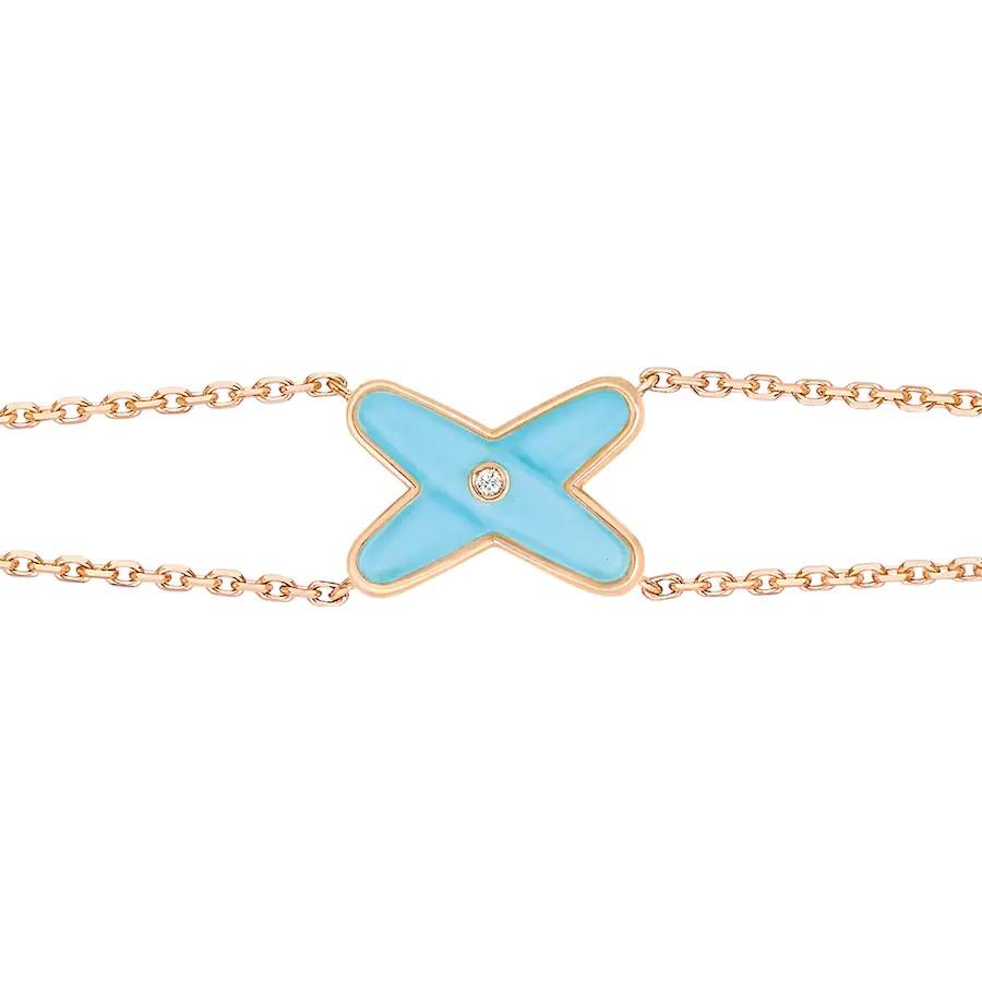 [CiCi]JEUX BRACELET TURQUOISE PINK GOLD 1 DIAMOND