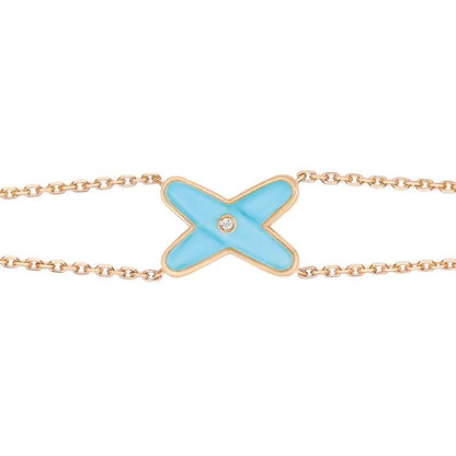[CiCi]JEUX BRACELET TURQUOISE PINK GOLD 1 DIAMOND