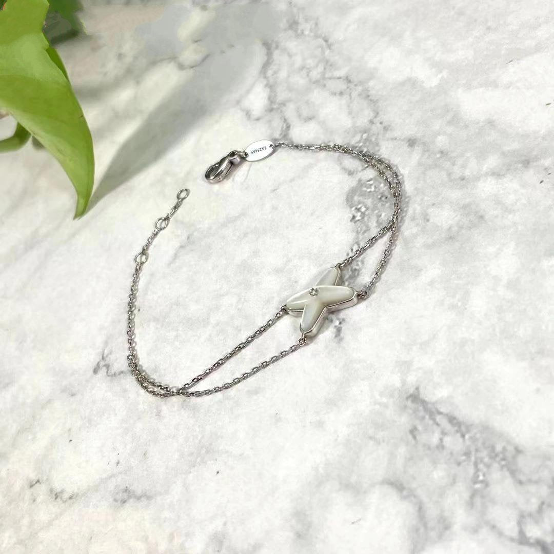 [CiCi]JEUX BRACELET WHITE MOP SILVER 1 DIAMOND