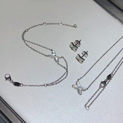 [CiCi]JEUX BRACELET WHITE MOP SILVER 1 DIAMOND