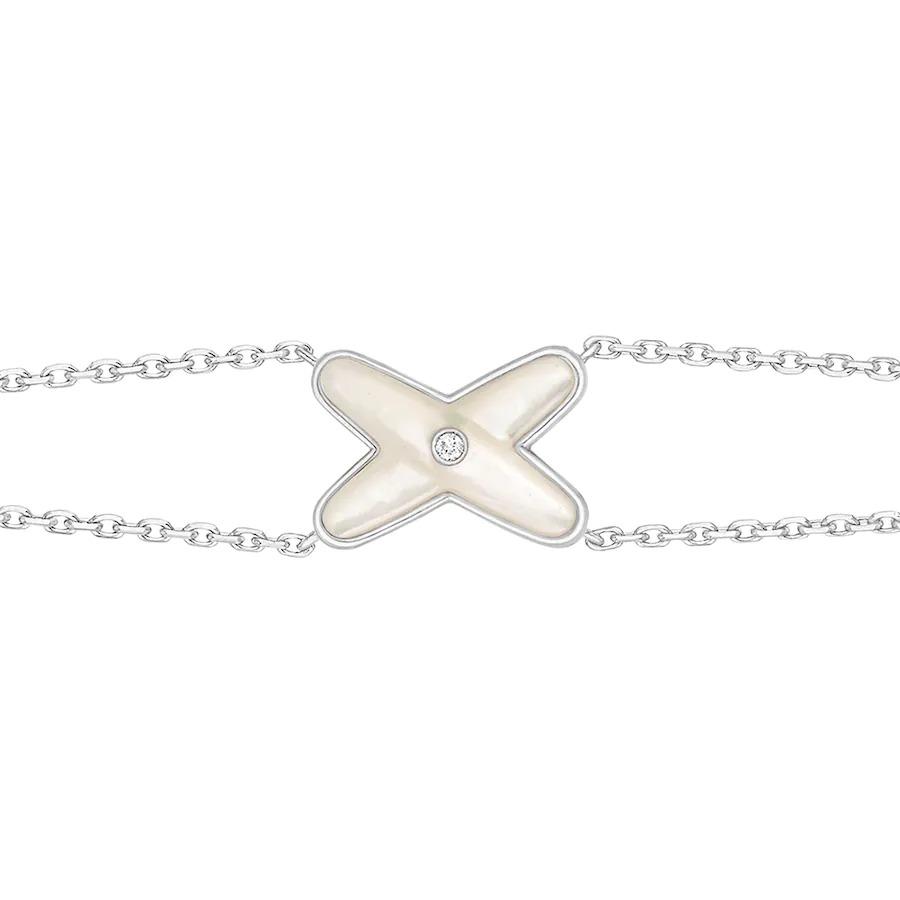 [CiCi]JEUX BRACELET WHITE MOP SILVER 1 DIAMOND