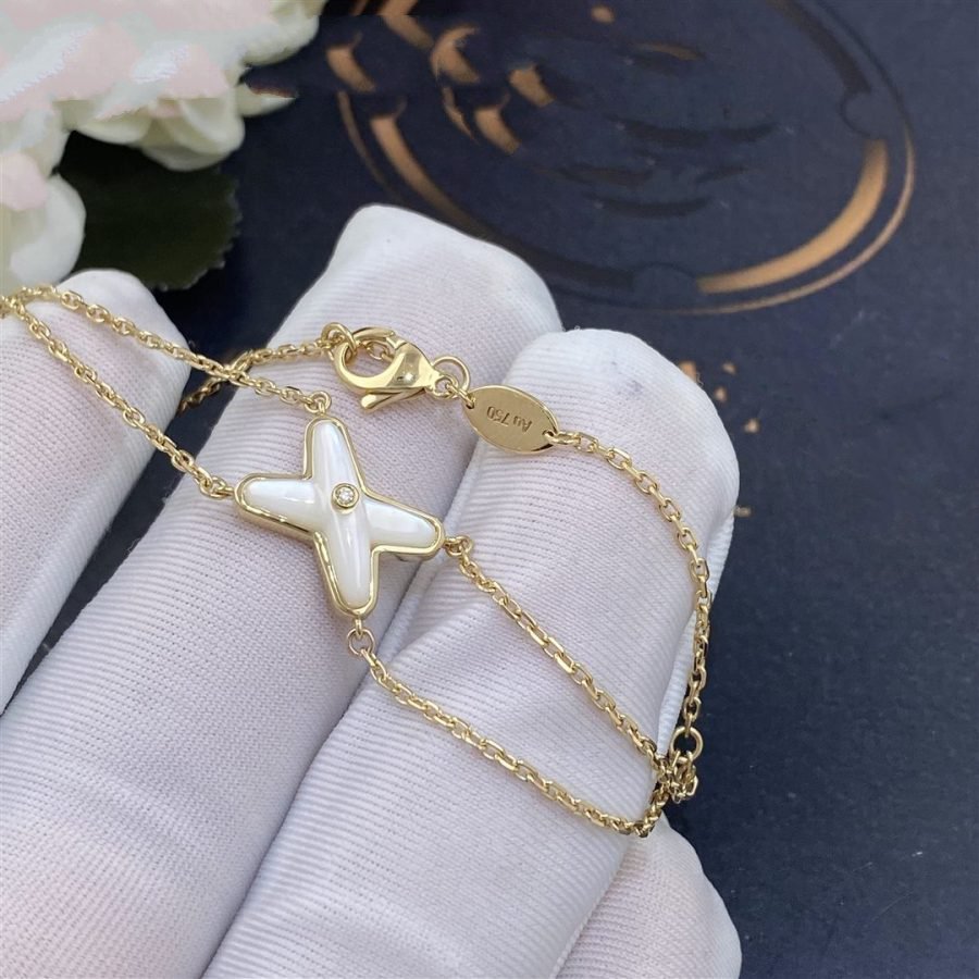 [CiCi]JEUX BRACELET WHITE MOP GOLD 1 DIAMOND