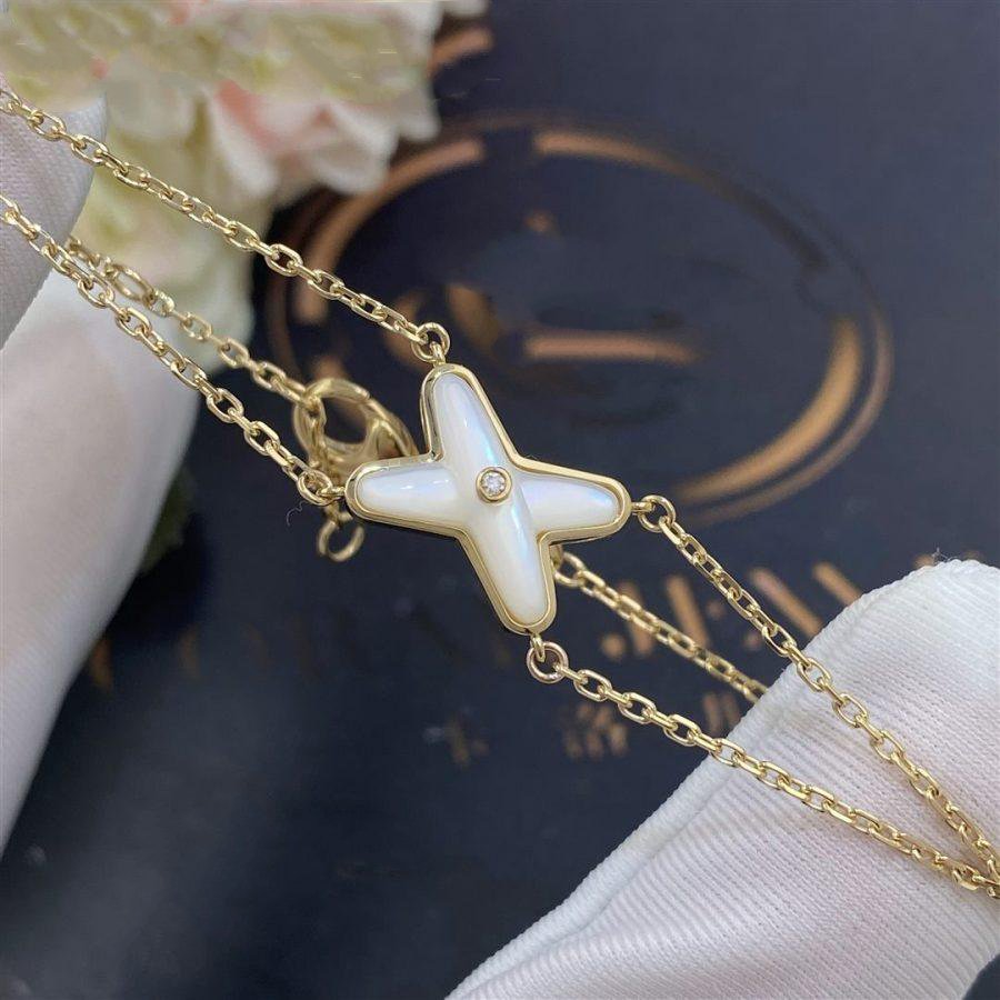 [CiCi]JEUX BRACELET WHITE MOP GOLD 1 DIAMOND
