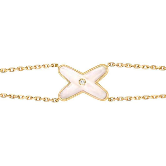 [CiCi]JEUX BRACELET WHITE MOP GOLD 1 DIAMOND