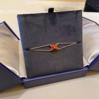 [CiCi]JEUX BRACELET CARNELIAN PINK GOLD 1 DIAMOND