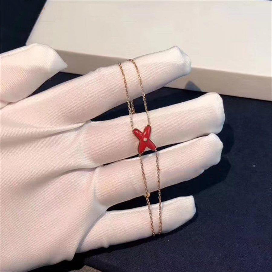 [CiCi]JEUX BRACELET CARNELIAN PINK GOLD 1 DIAMOND