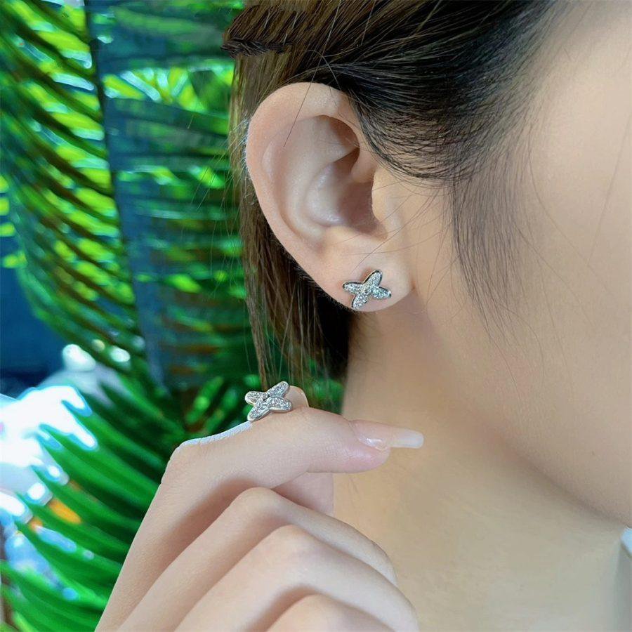 [CiCi]JEUX DE SILVER DIAMOND EARRINGS