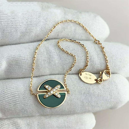 [CiCi]JEUX DE BRACELET MALACHITE PINK GOLD DIAMONDS