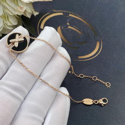 [CiCi]JEUX DE BRACELET ONYX PINK GOLD DIAMOND