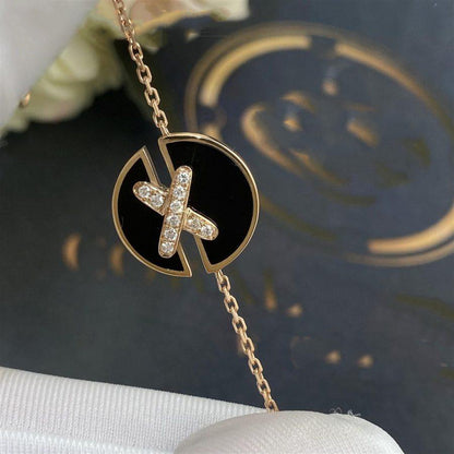 [CiCi]JEUX DE BRACELET ONYX PINK GOLD DIAMOND