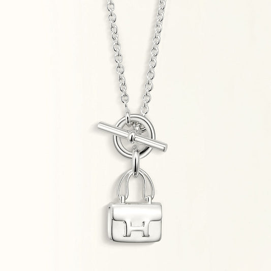[CiCi]POP H PEDANT SILVER NECKLACE