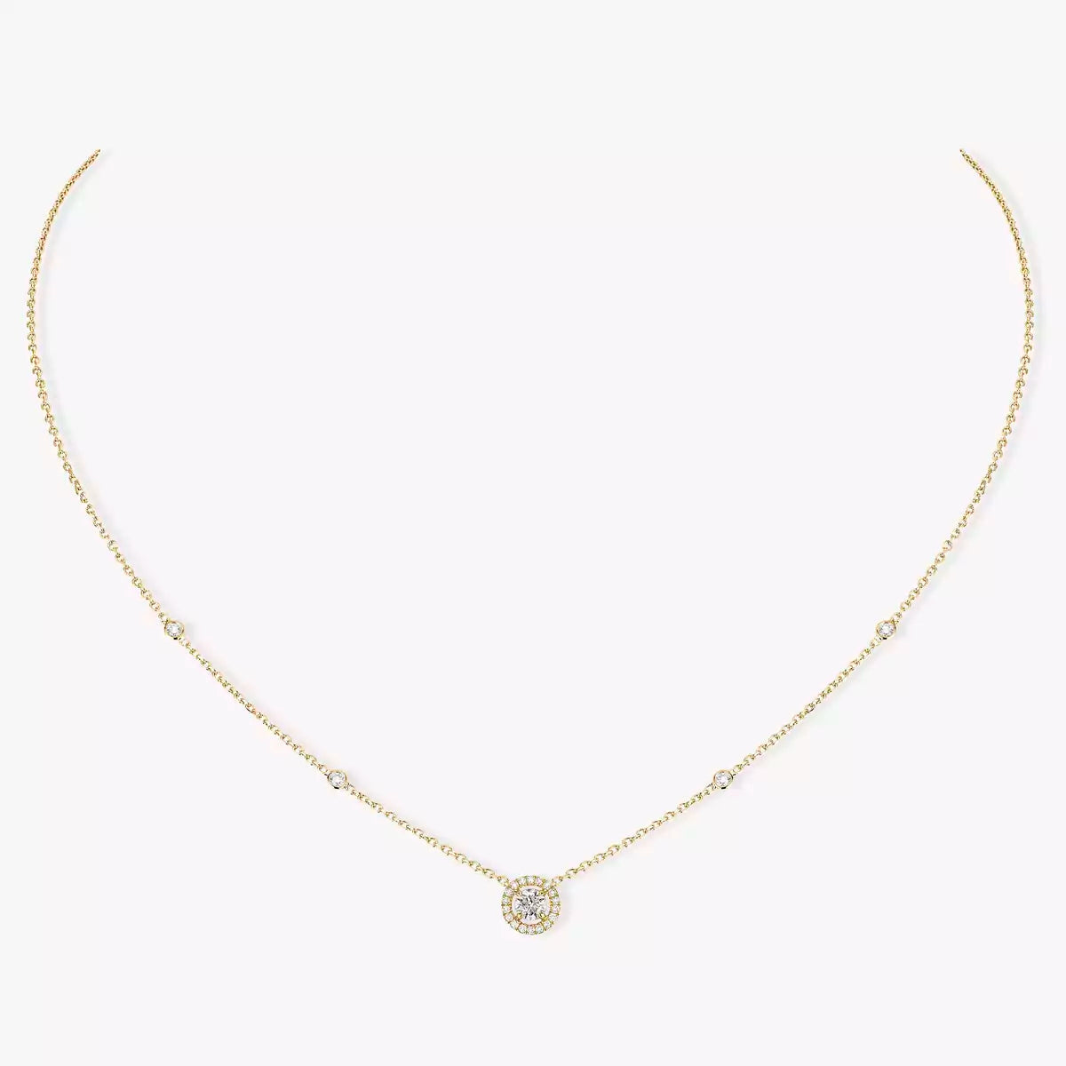 [CiCi]Diamond Necklace 0,20ct Brilliant Shape Joy