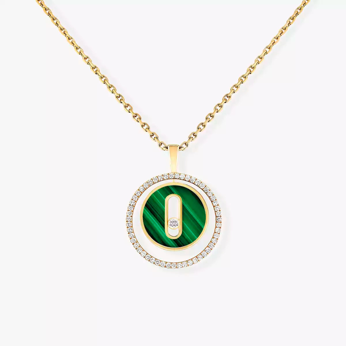 [CiCi]Lucky Move Diamond Necklace in Rose Gold and White Mother-of-Pearl