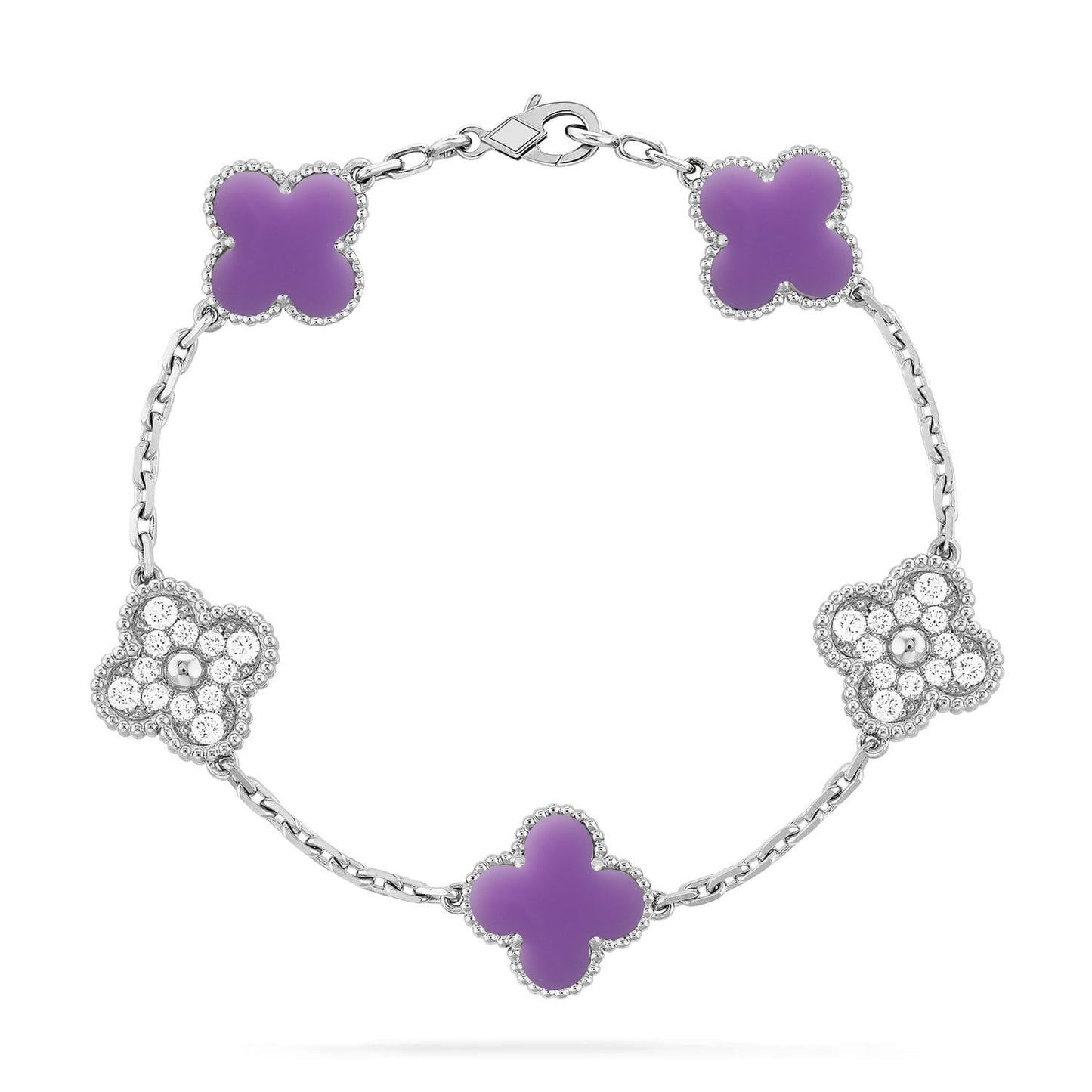 [CiCi]CLOVER 5 MOTIF LIGHT PURPLE BRACELET COLLECTION