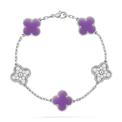 [CiCi]CLOVER 5 MOTIF LIGHT PURPLE BRACELET COLLECTION
