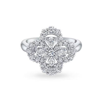 [CiCi]LOOP RING FULL MOTIF DIAMOND 16MM SILVE
