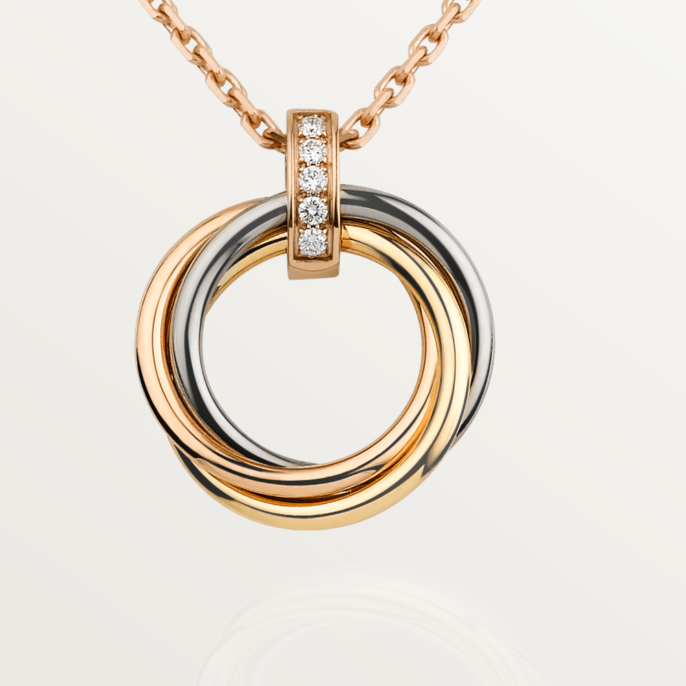 [CiCi]TRINITY NECKLACE GOLD  DIAMONDS