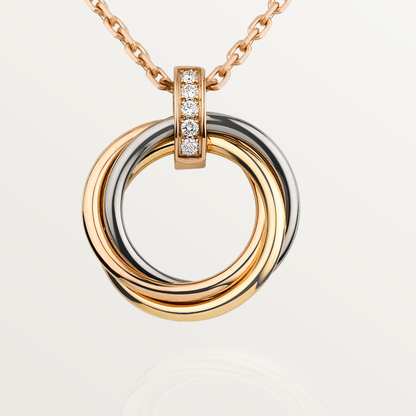 [CiCi]TRINITY NECKLACE GOLD  DIAMONDS