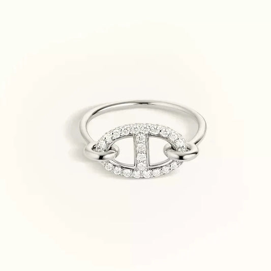 [CiCi]RONDE SMALL SILVER DIAMOND RING