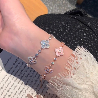 [CiCi]CLOVER 5 MOTIF PINK BLUE RED WHITE BRACELET