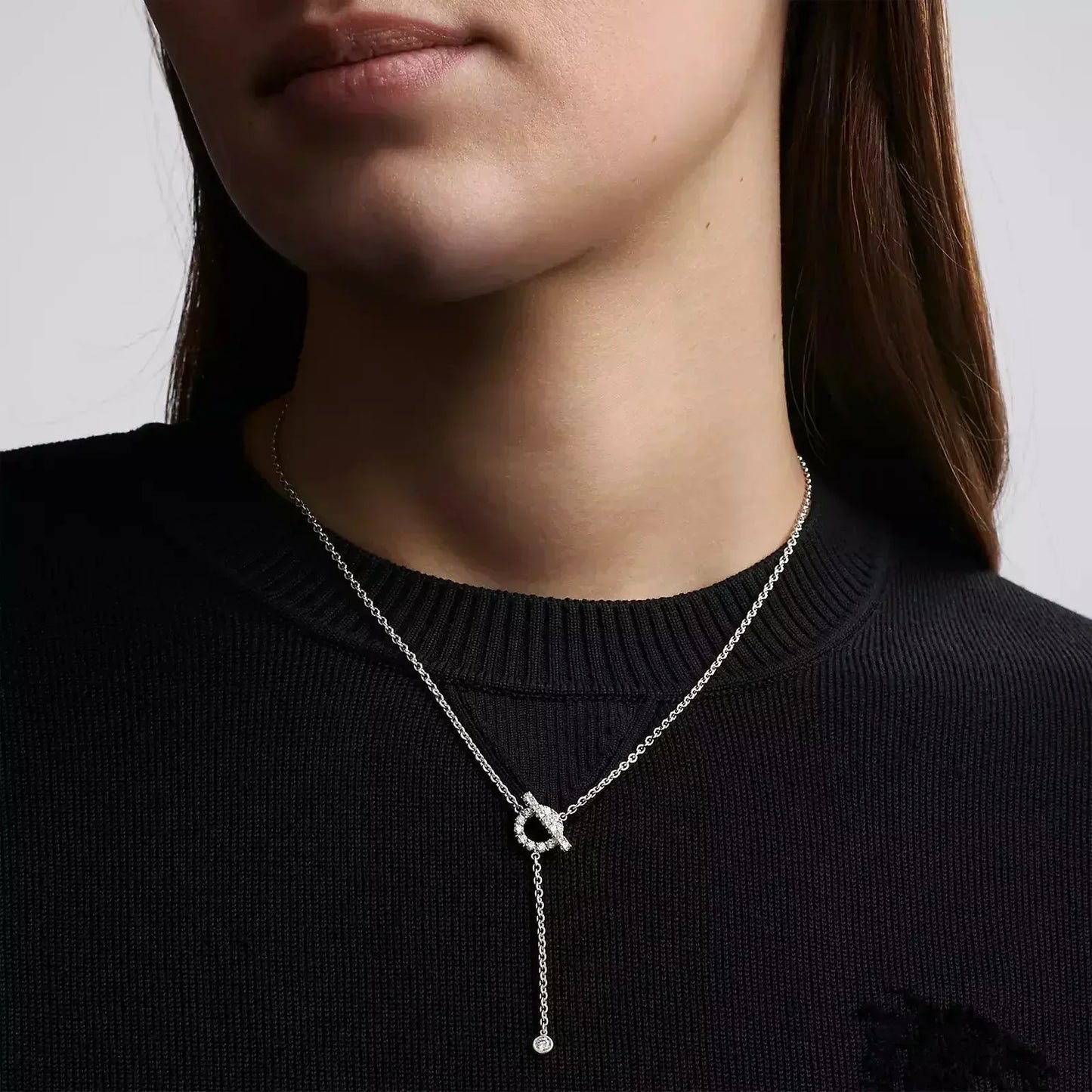 [CiCi]FINESSE SILVER DIAMOND NECKLACE