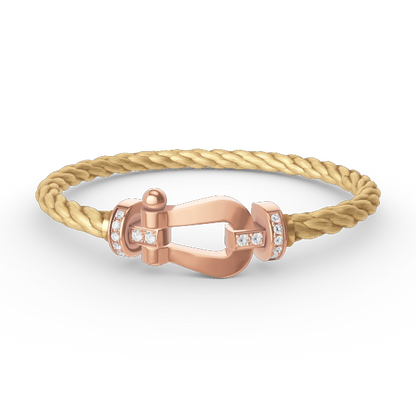 [CiCi]FORCE LARGE HORSESHOE HALF DIAMOND BRACELET ROSÉGOLD