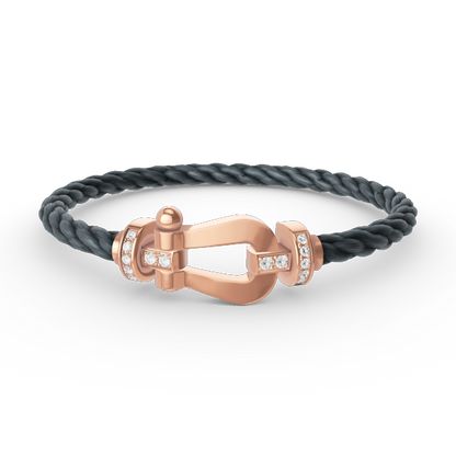[CiCi]FORCE LARGE HORSESHOE HALF DIAMOND BRACELET ROSÉGOLD