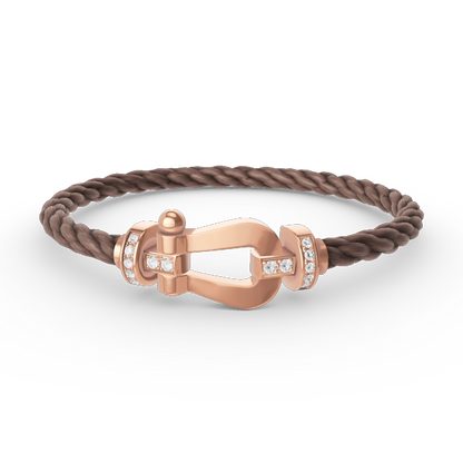 [CiCi]FORCE LARGE HORSESHOE HALF DIAMOND BRACELET ROSÉGOLD