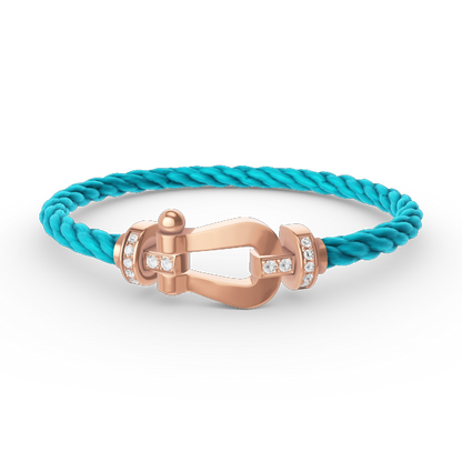 [CiCi]FORCE LARGE HORSESHOE HALF DIAMOND BRACELET ROSÉGOLD