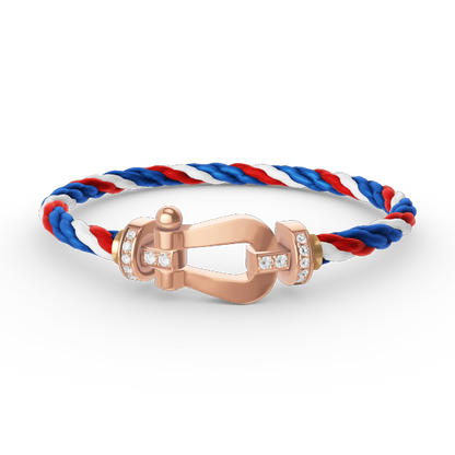 [CiCi]FORCE LARGE HORSESHOE HALF DIAMOND BRACELET ROSÉGOLD
