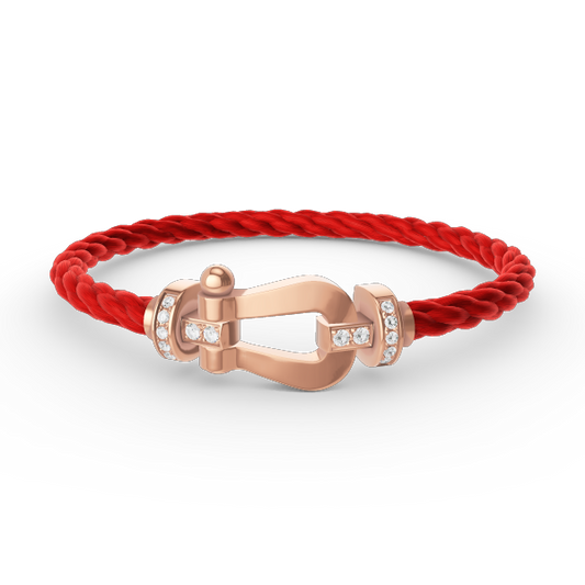 [CiCi]FORCE LARGE HORSESHOE HALF DIAMOND BRACELET ROSE GOLD