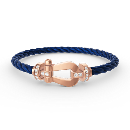 [CiCi]FORCE LARGE HORSESHOE HALF DIAMOND BRACELET ROSÉGOLD