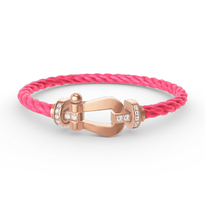[CiCi]FORCE LARGE HORSESHOE HALF DIAMOND BRACELET ROSÉGOLD