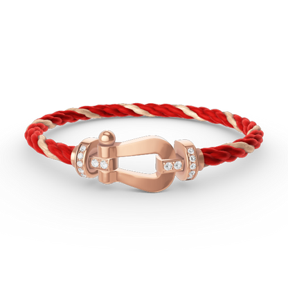 [CiCi]FORCE LARGE HORSESHOE HALF DIAMOND BRACELET ROSÉGOLD