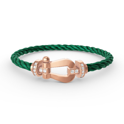 [CiCi]FORCE LARGE HORSESHOE HALF DIAMOND BRACELET ROSÉGOLD