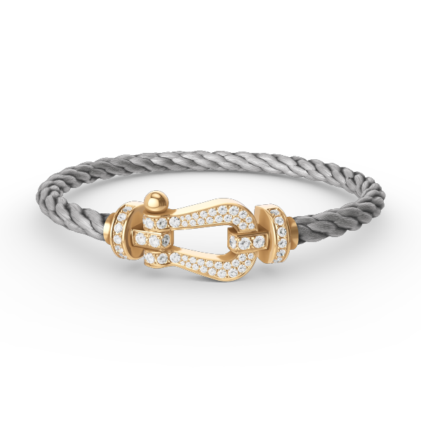 [CiCi]FORCE LARGE HORSESHOE FULL DIAMOND BRACELET GOLD
