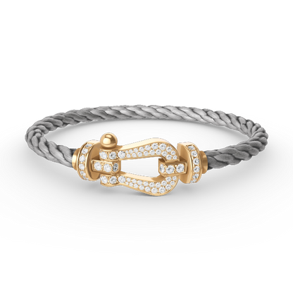 [CiCi]FORCE LARGE HORSESHOE FULL DIAMOND BRACELET GOLD