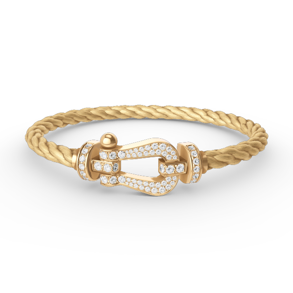 [CiCi]FORCE LARGE HORSESHOE FULL DIAMOND BRACELET GOLD