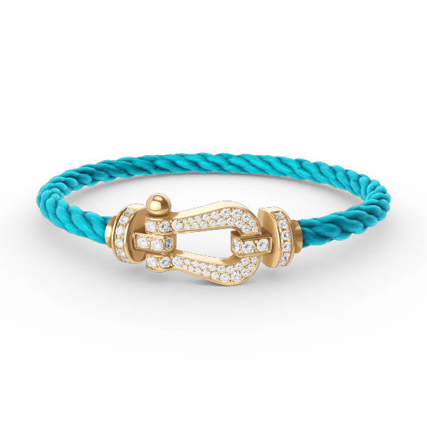 [CiCi]FORCE LARGE HORSESHOE FULL DIAMOND BRACELET GOLD