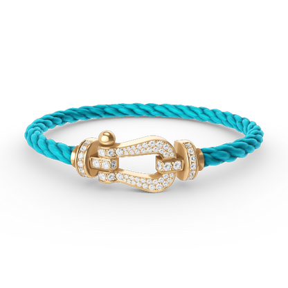 [CiCi]FORCE LARGE HORSESHOE FULL DIAMOND BRACELET GOLD