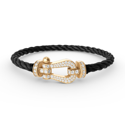 [CiCi]FORCE LARGE HORSESHOE FULL DIAMOND BRACELET GOLD