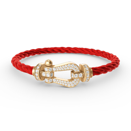 [CiCi]FORCE LARGE HORSESHOE FULL DIAMOND BRACELET GOLD