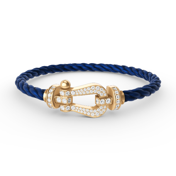 [CiCi]FORCE LARGE HORSESHOE FULL DIAMOND BRACELET GOLD