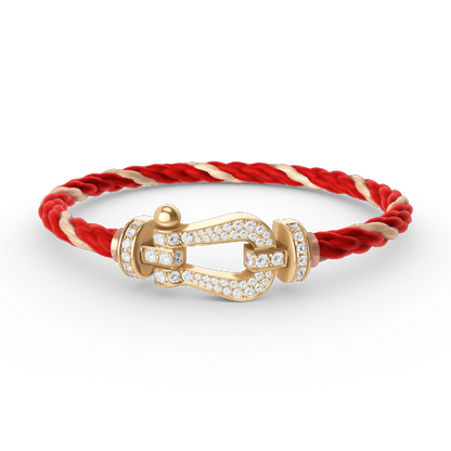 [CiCi]FORCE LARGE HORSESHOE FULL DIAMOND BRACELET GOLD