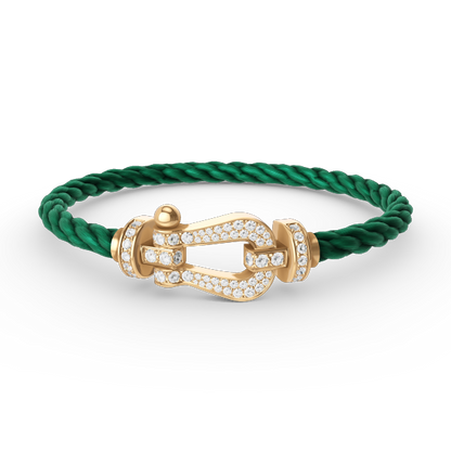[CiCi]FORCE LARGE HORSESHOE FULL DIAMOND BRACELET GOLD