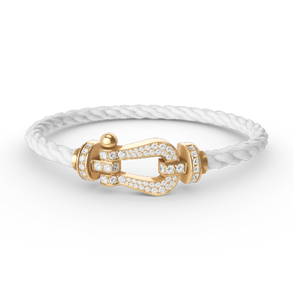 [CiCi]FORCE LARGE HORSESHOE FULL DIAMOND BRACELET GOLD
