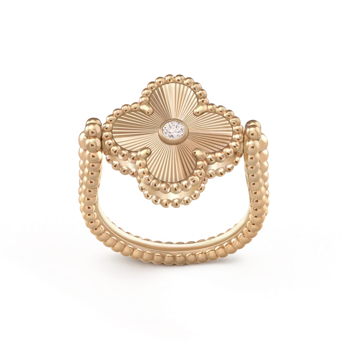 [CiCi]CLOVER RIVERSIBLE ROSE GOLD RING