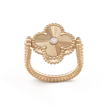 [CiCi]CLOVER RIVERSIBLE ROSE GOLD RING