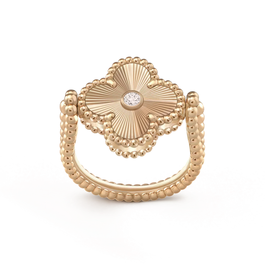[CiCi]CLOVER RIVERSIBLE ROSE GOLD RING
